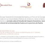 El Consejo Social de la Universidad de Huelva presentará un estudio sobre “El Impacto Económico, Social y Cultural de la UHU en la provincia”
